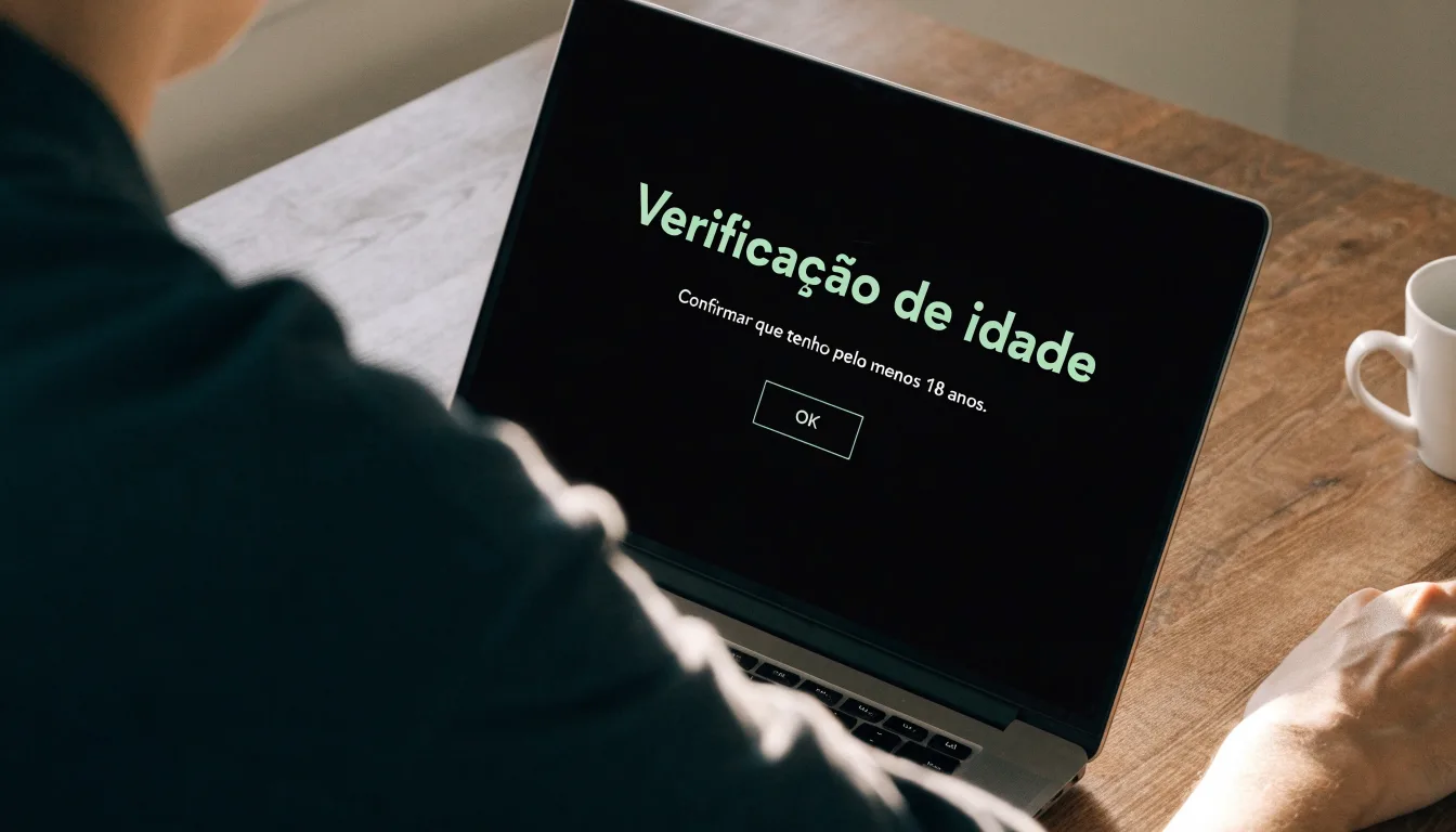 Uma folha de licença em papel com um selo vermelho, pousada numa secretária de madeira ao lado de uma caneta